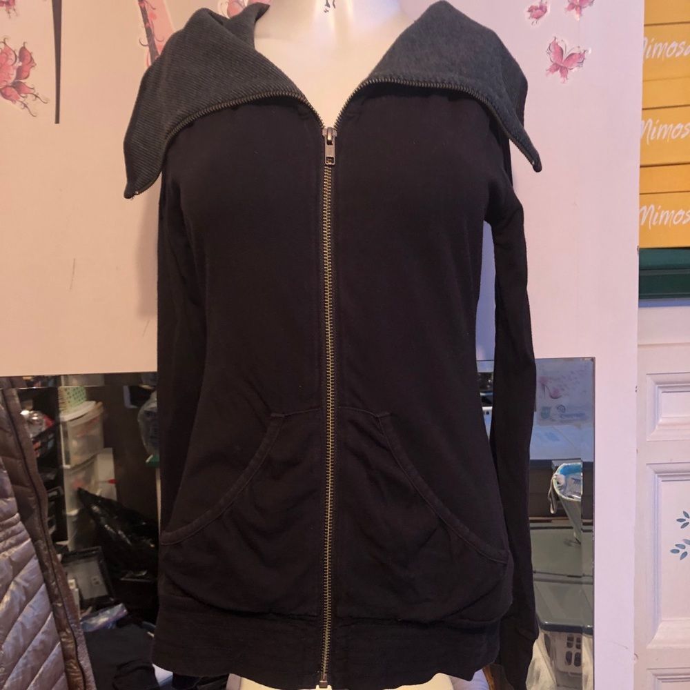 Guess light zip up cowl neck